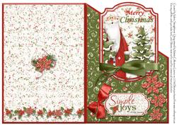 Santa Simple Joys Over the Edge Quick Cut & Fold Card