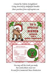 To a Special Sister Merry Christmas Chocolate Bar Wrapper
