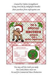 To a Special Brother Merry Christmas Chocolate Bar Wrapper