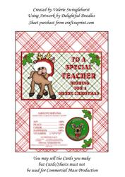 To a Special Teacher Merry Christmas Chocolate Bar Wrapper