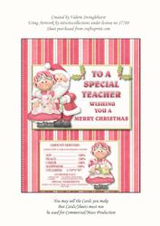 Mr & Mrs Santa Chocolate Bar Wrapper for a Special Teacher