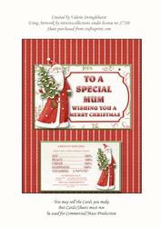 Santa Chocolate Bar Wrapper for a Special Mum at Christmas