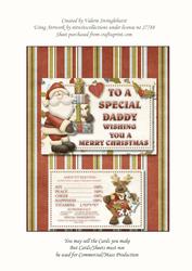 Santa with Presents Chocolate Wrapper for a Special Daddy