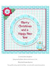 Insert for Snowman with Framed Friends 8x8 Card Front