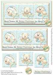 Beary Merry Christmas Dl Card Front
