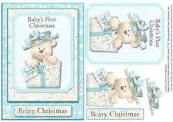 Baby's First Christmas Beary Christmas Card Front