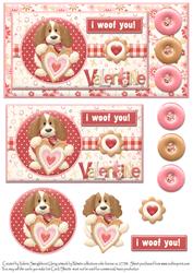I Woof You! Valentine Dl Card Front
