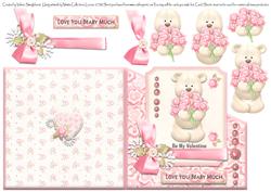 I Love You Beary Much Valentine Over the Edge Card