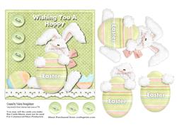 Wishing You a Hoppy Easter Card Front Rabbit with Egg