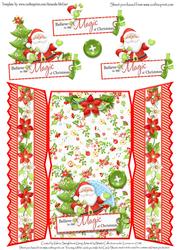 Believe in the Magic of Christmas Cracker Shaped Card