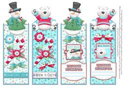 Polar Pals Snowman N Bear Warm N Cozy Bookmarks