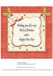 Insert to Go with Merry Christmas from the Gingerbread Cooks