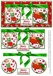 Merry Christmas Dl Card Front with Layering Elements