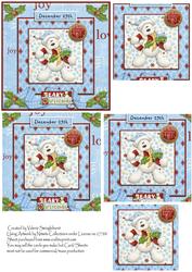 25th December Beary Christmas Stacker Card Front