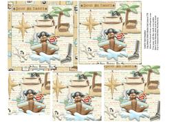 Ahoy Birthday Boy,shiver Me Timbers Pyramid Stacker Card