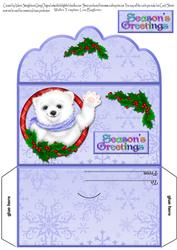 Seasons Greetings Cute Polar Bear Money Wallet