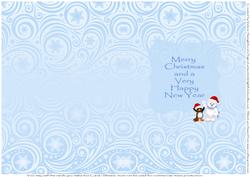 Matching Insert for Polar Bear & Penguin Merry Christmas