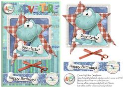 Dino-tastic Adventure Birthday Card Front