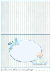 Matching Insert for Precious Baby Boy Card Front