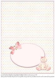 Matching Insert for Precious Baby Girl Card Front