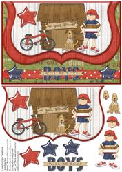 Boys Will Be Boys Bracket Mock Envelope Card Front