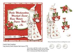Christmas Santa Multilingual Greetings Square Card Front