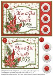 Mum & Dad Simple Joys of the Season Tent Fold Card Front