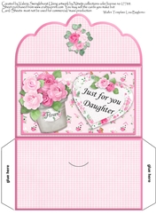 Pretty Floral Money Wallet Just for you Daughter