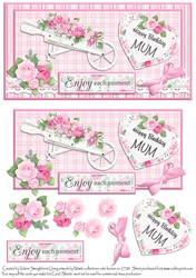 Quick DL Floral Birthday Card Front For Mum