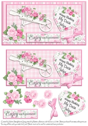 Quick DL Floral Birthday Card Front For My Dear Wife