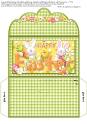 Happy Easter Bunnys & Buttons Money Wallet