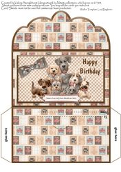 Happy Birthday Money wallet Cute Dogs