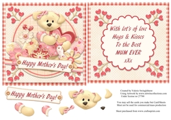 Happy Mothers Day Quick Square card with insert