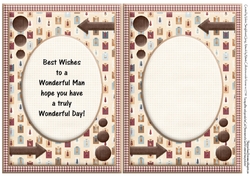 2 on a sheet Inserts to match Shirts and Ties Fathers Day / Birthday Card Front with Decoupage