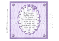 Insert to match Butterfly Trail spread your Wings and Fly Quick Card front