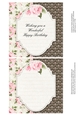 Two on a sheet Inserts to match Special Wishes Just For You