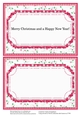 Two on a sheet Inserts to match Riendeer sat on a pressie Christmas Card front
