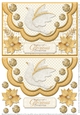 Christmas Dove Scalloped Envelope card front gold