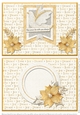 Inserts to Match Christmas Dove Scalloped Envelope card front gold
