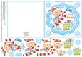 Happy Christmas Elf with Candy and Pressies+decoupage Blue