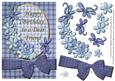 Happy Birthday Dear Friend Blue Quick Card Front
