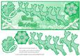 Lace Reindeer Lrg Dl Xmas Card Front Easy Cut Decoupage #2