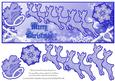 Lace Reindeer Lrg Dl Xmas Card Front Easy Cut Decoupage #4