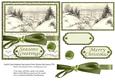Vintage Snow Scene Christmas Green Colour Theme