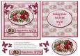 Floral Happy Birthday Mum Card Front with Insert (pink)