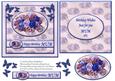 Floral Happy Birthday Mum Card Front with Insert (blue)