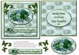 Floral Happy Birthday Daughter Card Front +insert Jade Green
