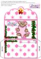 Seasons Greetings Pink Star Teddy Money Wallet