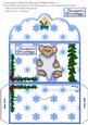 Seasons Greetings Blue Star Teddy Money Wallet