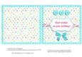 Insert for Happy Birthday Sweetie / Sweetheart / Girl card sheet